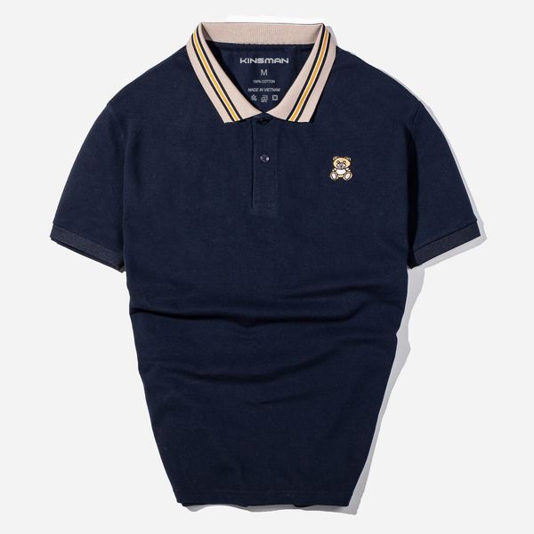 [Mã 12FASHIONSALE1 giảm 10K đơn 50K] Áo Thun polo Nam KINSMAN Tay Ngắn Thêu Gấu có cổ vải Cotton dày mịn Rẻ Đẹp PL724 | BigBuy360 - bigbuy360.vn