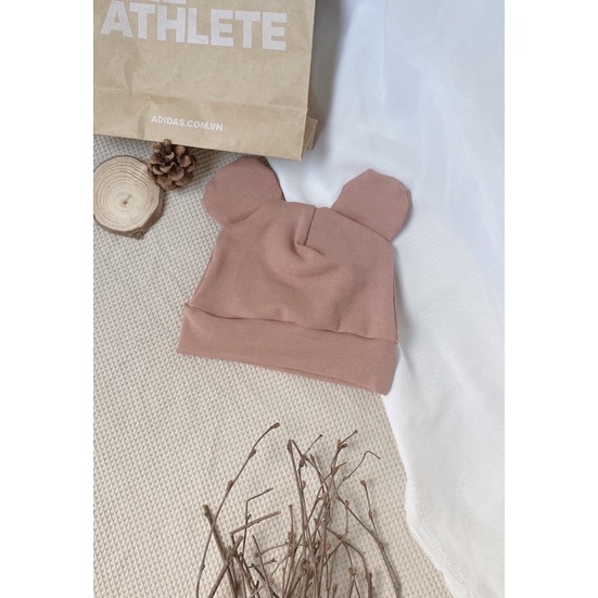 Mũ cotton tai gấu cho bé