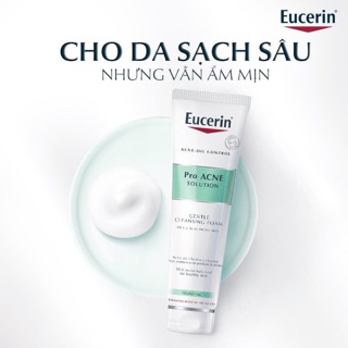 [CHÍNH HÃNG] Sữa Rửa Mặt Tạo Bọt Cho Da Mụn Eucerin Pro Acne Solution Gentle Cleansing Foam 150g