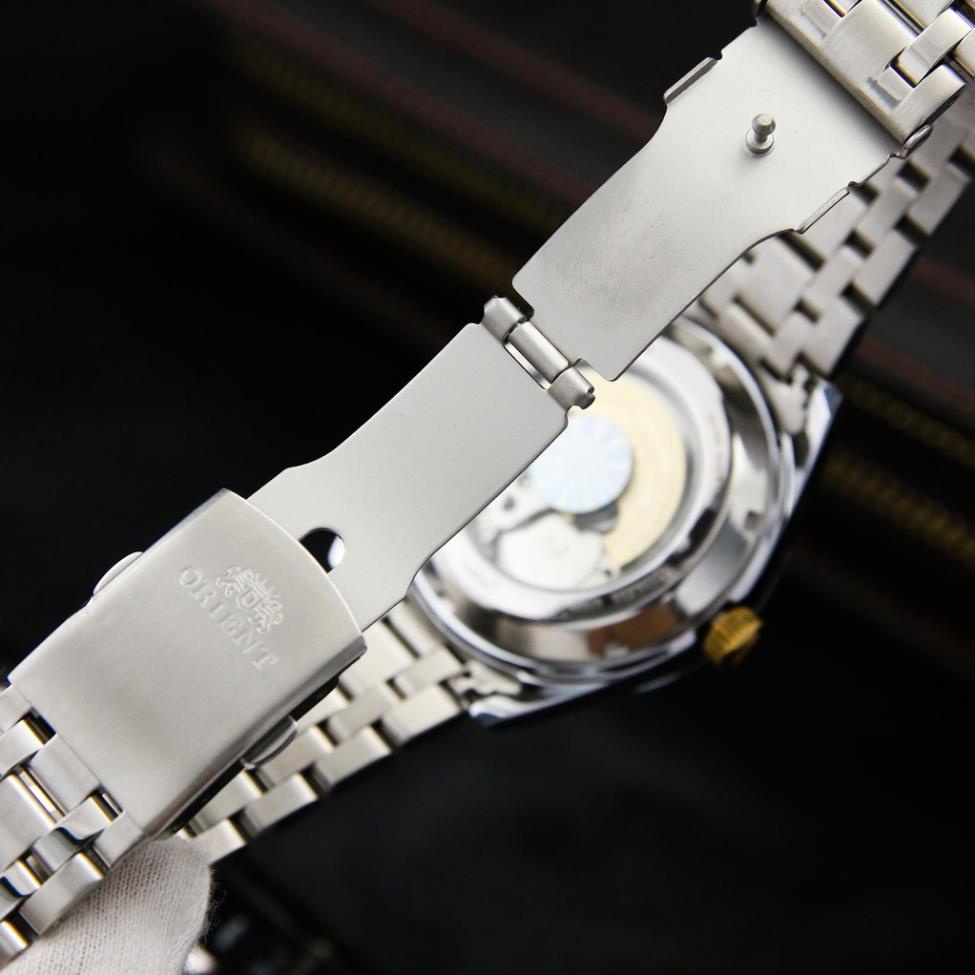 Đồng Hồ - Đồng Hồ Nam Cơ Orient Mặt Đen Lộ Máy - Dây Thép Đúc Đặc - Kiểu Dáng Đẳng Cấp, Mạnh Mẽ - Bảo Hành 12 Tháng