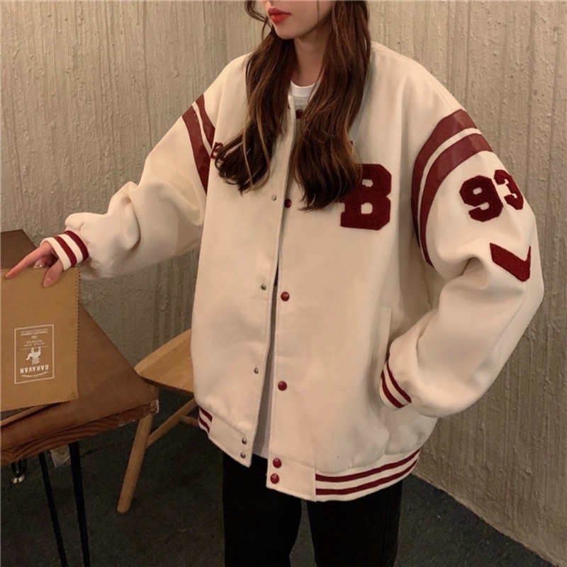 áo khoác nỉ bóng chày unisex cá tính