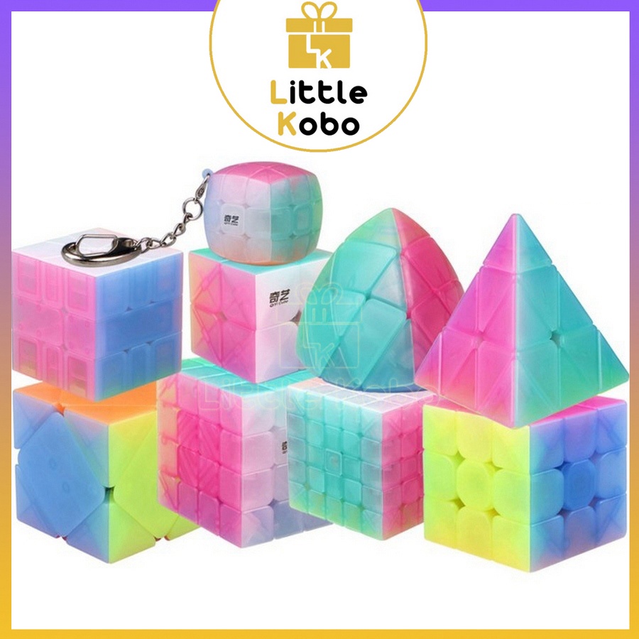 Bộ Sưu Tập Rubik Jelly QiYi 2x2 3x3 4x4 Pyraminx Skewb Square-1 SQ1 Windmill Fisher Rubic