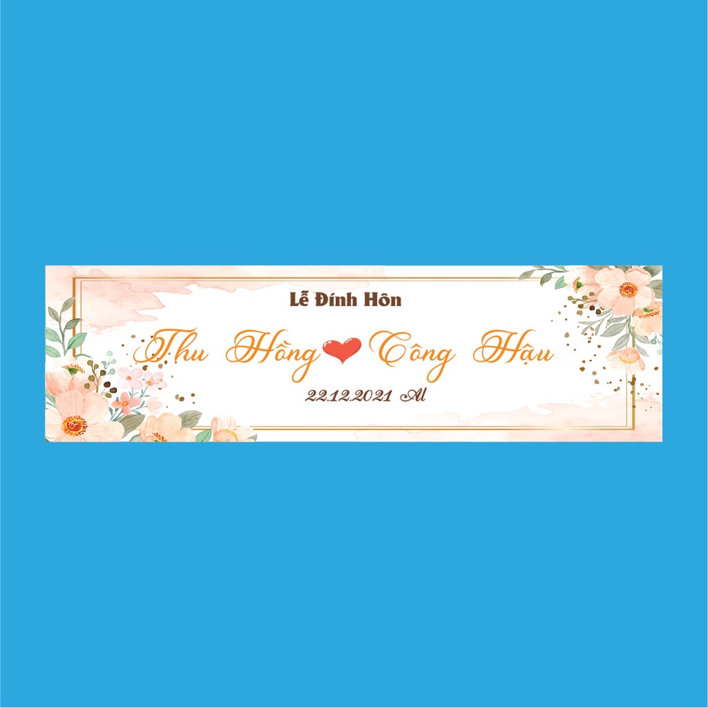 Set 50 tem quấn, nhãn dán chai nước đám cưới ,đám hỏi thiết kế theo yêu cầu