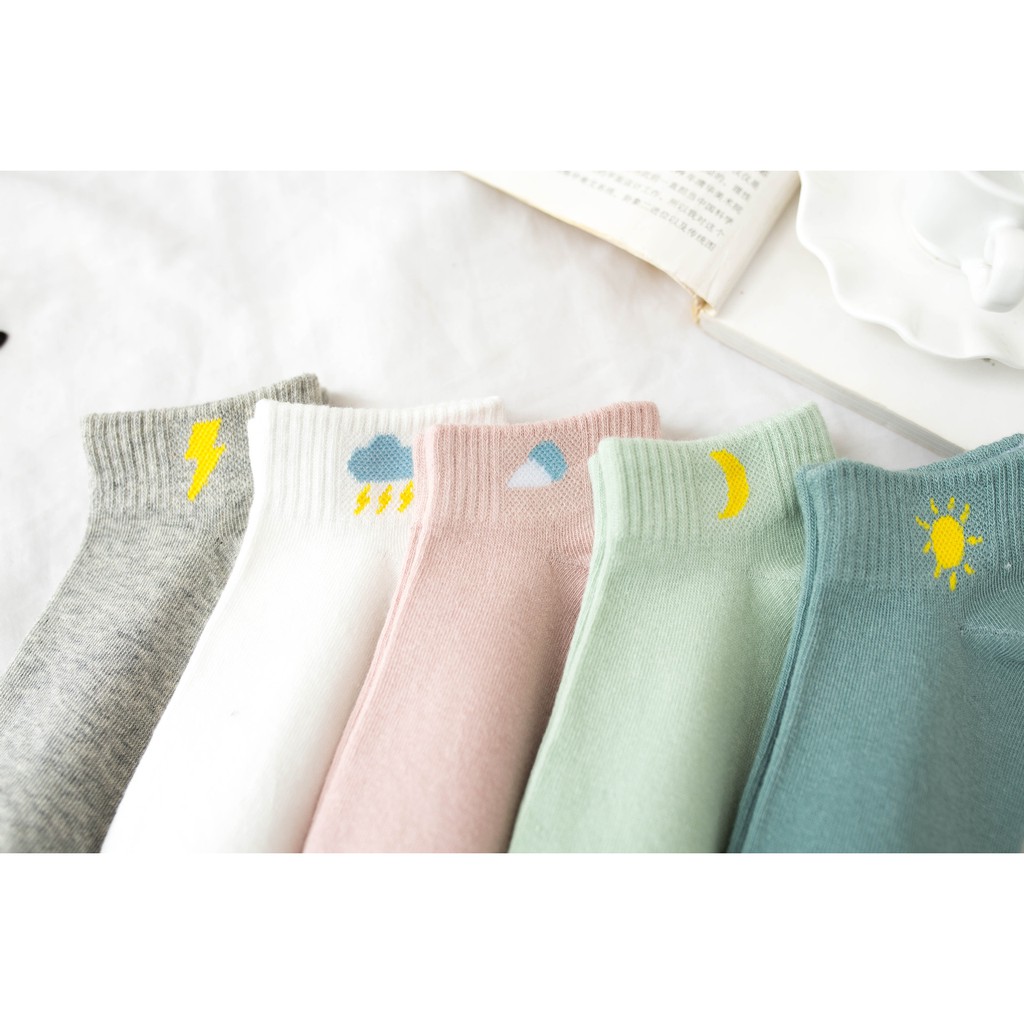 Tất pastel đám mây thời tiết cute