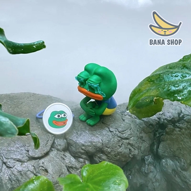 Mô hình figure sưu tầm ếch xanh Pepe sad frog siêu bựa cho vozer