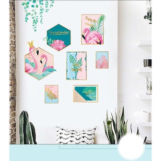 Decal dán tường Khung ảnh chim hạc số 2