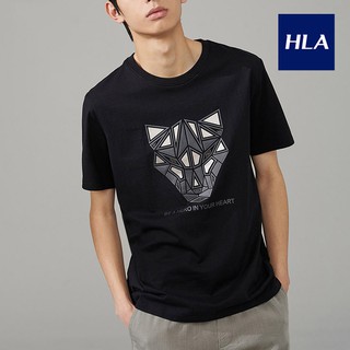 Áo Thun Nam Ngắn Tay HLA Leopard Pattern Fashion Short-sleeve T-shirt
