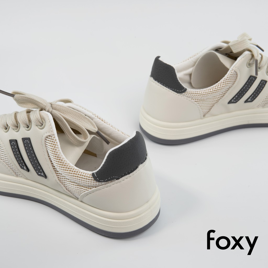 Giày Thể Thao Sneaker Nữ FOXY Đế Bằng Phong Cách Ulzzang Hàn Quốc Phối Da Lộn - FOX028