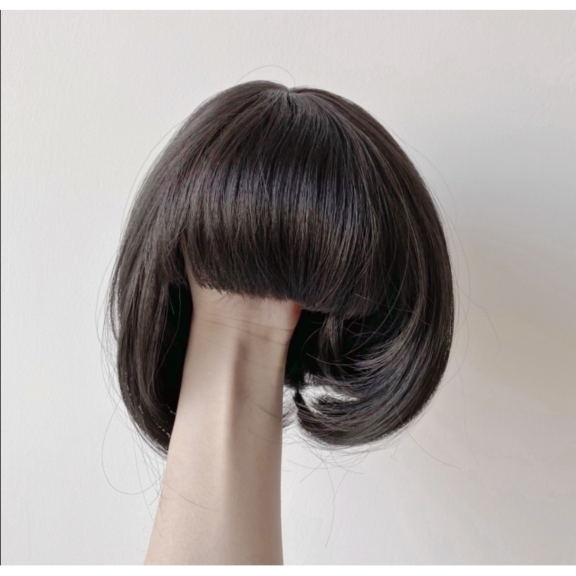 Bộ tóc giả xoăn ngắn kèm mũ đội đầu cho bé