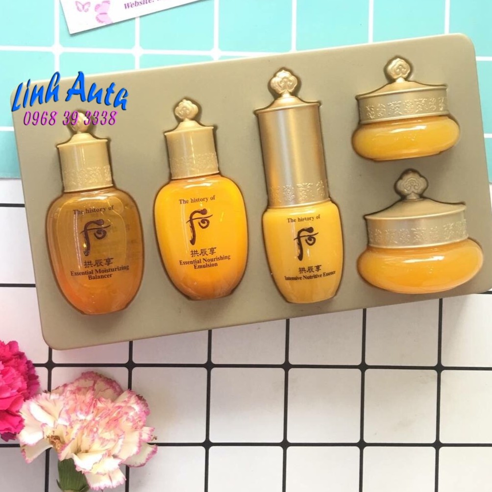 {Mini} Set Dưỡng Da Mini Whoo Vàng In Yang 5sp