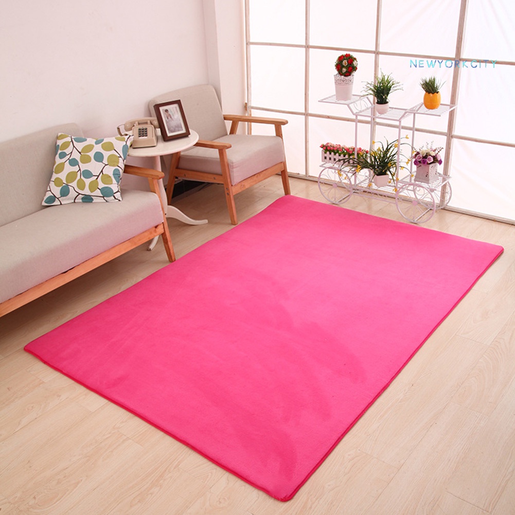 Thảm Lông Cừu San Hô Dày Chống Trượt Trang Trí Phòng Khách / Phòng Ngủ