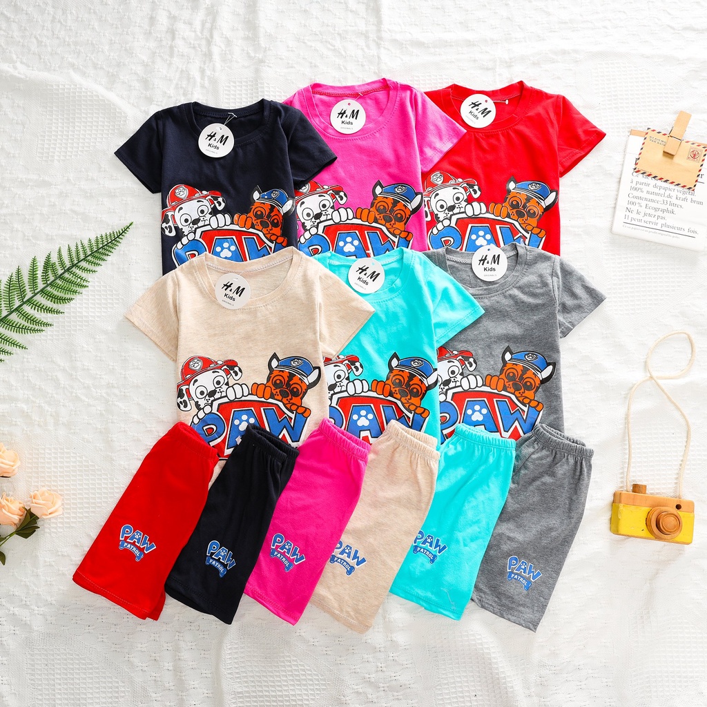 [MẪU MỚI] BỘ CỘC TAY CHÓ CỨU HỘ PAW PATROL HOẠT HÌNH SIÊU ĐÁNG YÊU CHO BÉ TRAI VÀ BÉ GÁI 7-24KG. VIDEO THẬT. BIBO BABY