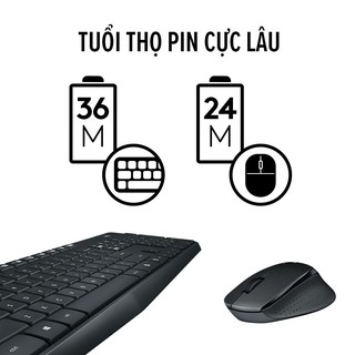Bộ bàn phím và chuột không dây Logitech MK315