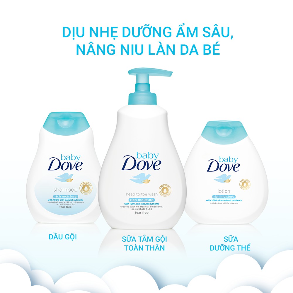 Sữa tắm gội toàn thân Baby Dove nuôi dưỡng chuyên sâu 400ml | BigBuy360 - bigbuy360.vn