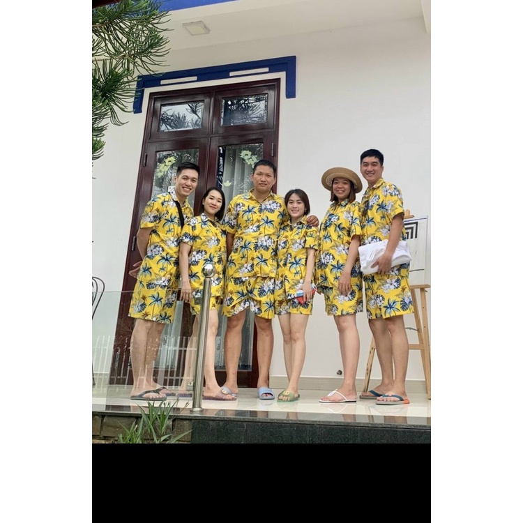 (chất kate thái 1 - kho HCM) bộ hoa sứ vàng đi biển, team - bộ hoa quả, trái cây big size- chuyên sỉ lẻ - nhuhuyen shop