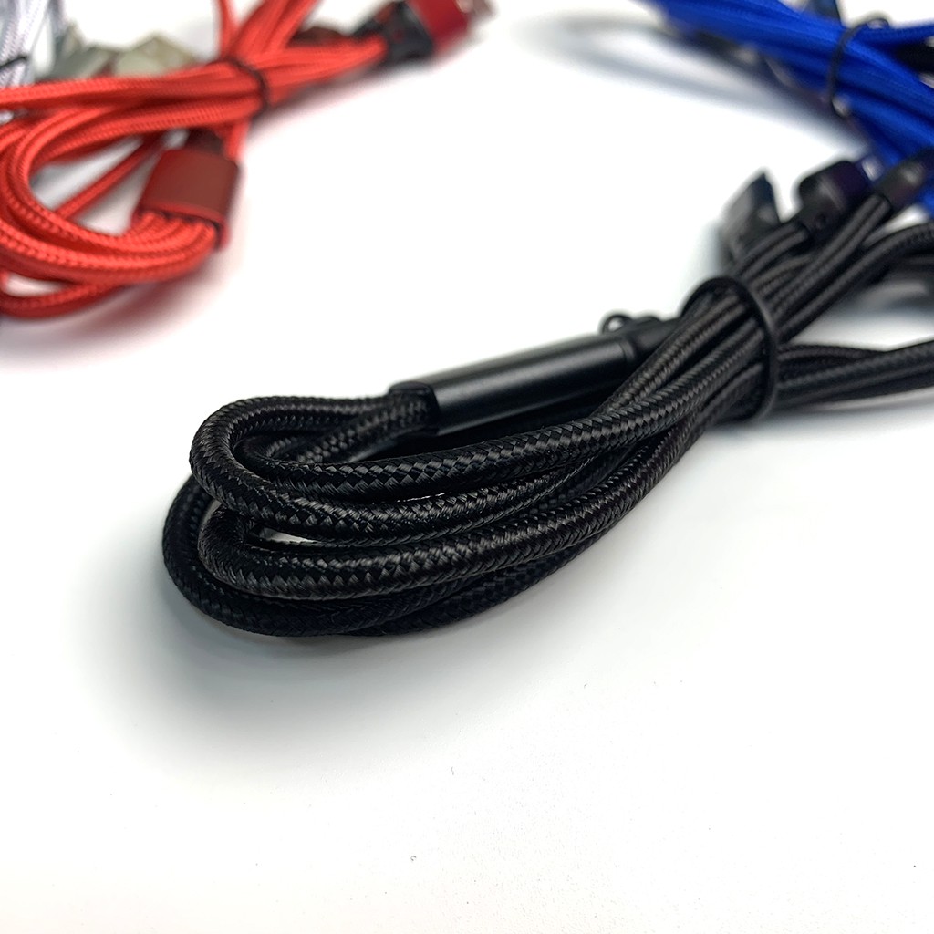 Dây sạc đa năng 3 in 1(microUSB - Lightning và Type-C)-Loại cực tốt -dc3801