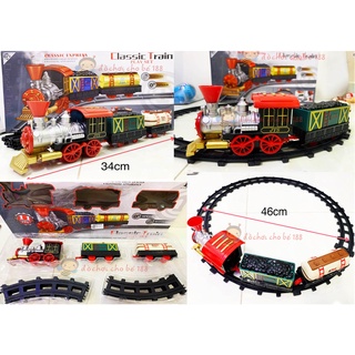 Đồ chơi xe lủa cổ classic train đường ray cực to, xe lửa Thomass dùng pin cho bé (loại to)