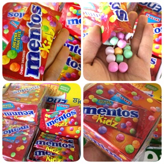 |4 kẹo Nhai Thái|Kẹo MenTos Kids Nhai Ngậm 19g