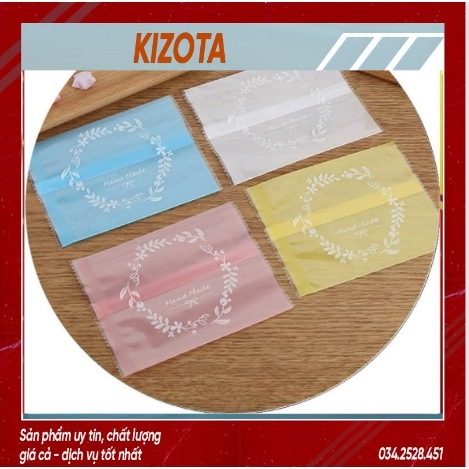 Túi bánh kẹo, bao bì hình vòng hoa có 4 màu- set 100 túi /sp- nhiều kích thước_kizota