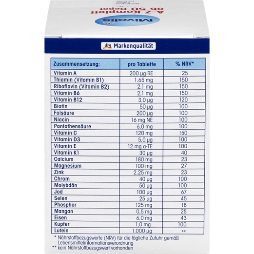 Vitamin Tổng Hợp Mivolis A Z Depot ab 50, 100 Viên