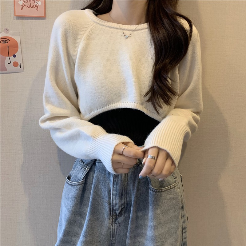 [SẴN] Áo len croptop Ulzzang Quảng Châu ALC68 | BigBuy360 - bigbuy360.vn