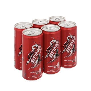 Lốc 6 lon nước tăng lực Sting hương dâu 320ml