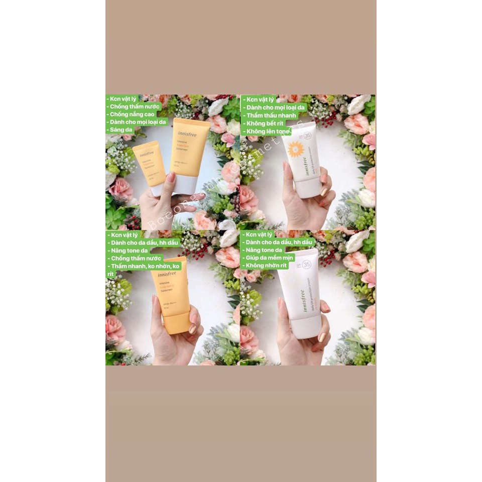 KEM CHỐNG NẮNG INNISFREE CÁC LOẠI