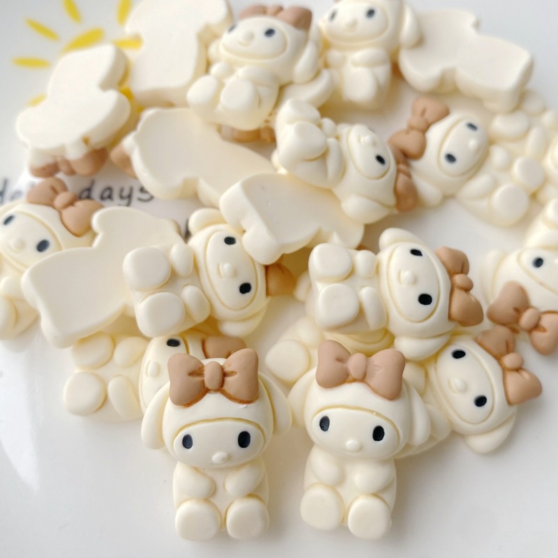 [Còn Hàng]miếng Dán Điện Thoại Hình Thỏ Bằng Nhựa Resin Màu Cà Phê Diy [Giao Hàng Nhanh]