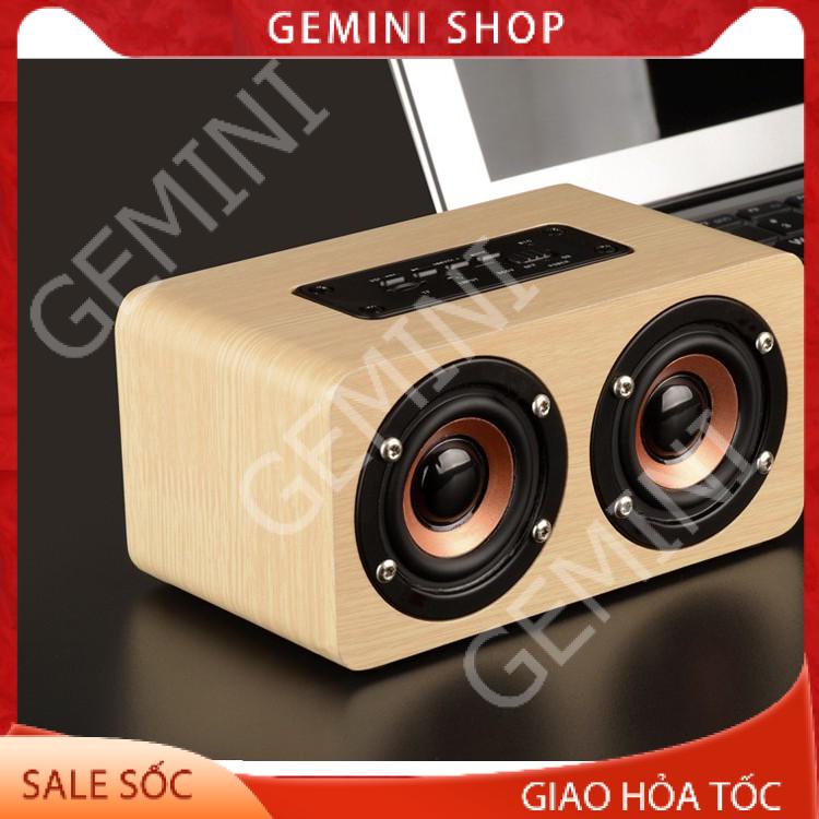 [Mã ELHA9 giảm 15% đơn 50K] Loa Bluetooth 10W gỗ V5 Công nghệ Hifi âm Bass mạnh mẽ GEMINI SHOP