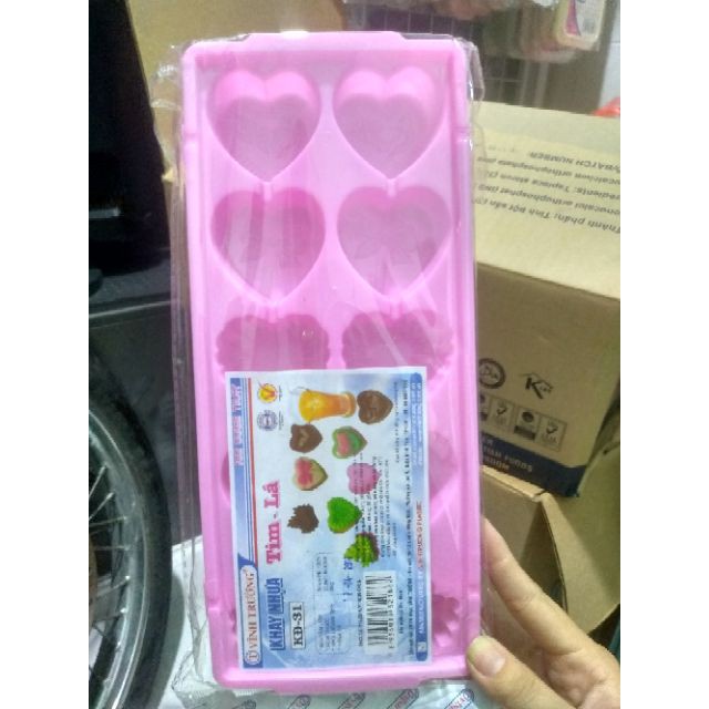 Khay làm đá viên, khuôn làm rau câu, khuôn thạch trà sữa bằng nhựa cao cấp chịu nhiệt, nhiều hình dễ thương_KD