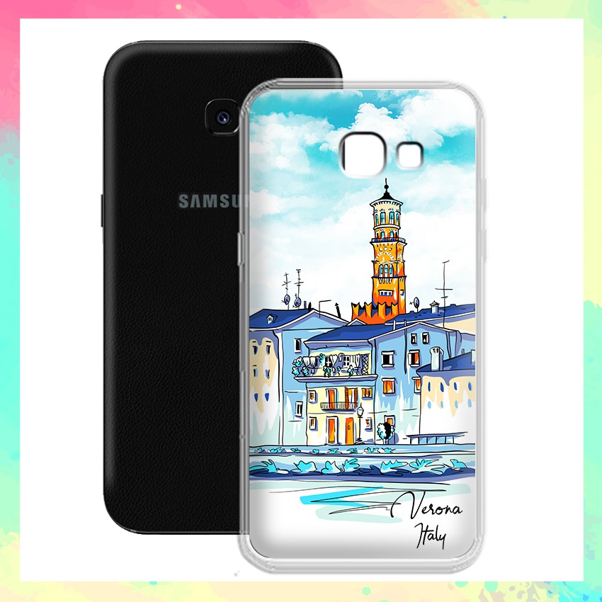 Ốp lưng Samsung Galaxy A5 2017 / A520 in họa tiết du lịch các nước tranh phong cảnh mùa hè - 01023 Silicone Dẻo