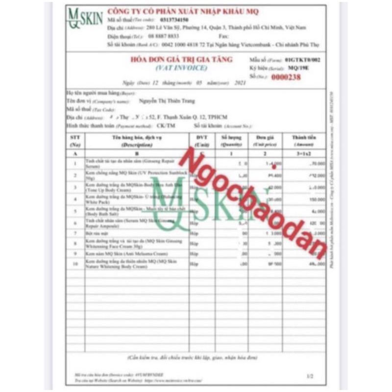 Body Huyết Thanh Mq Skin