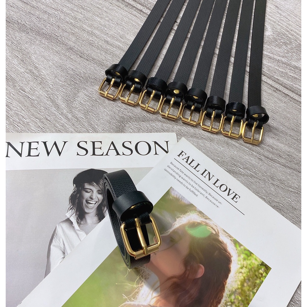 Thắt lưng bản 1,8cm dây nịt nữ khóa kim loại thời trang cao cấp