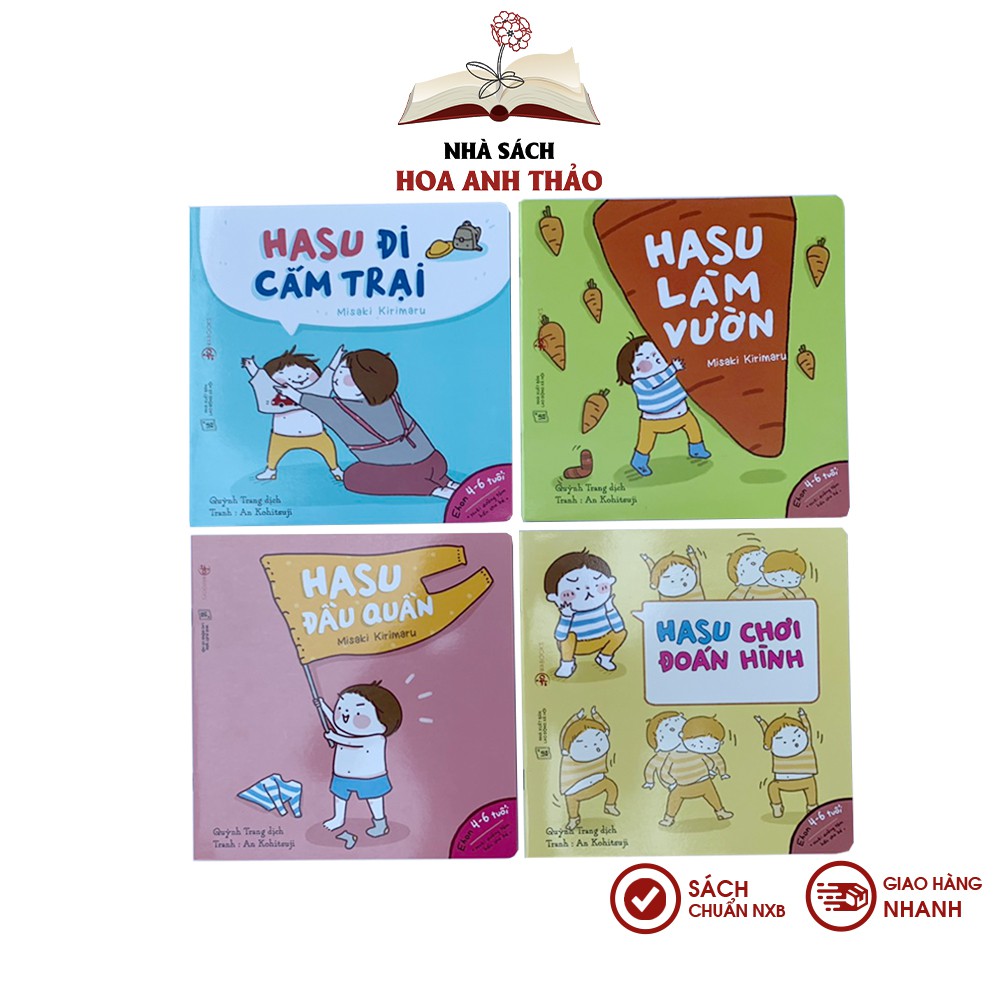 Sách - Ehon Những câu chuyện kỳ lạ của Hasu 4-6 tuổi cho bé phát triển sự sáng tạo (Bộ 4 quyển)