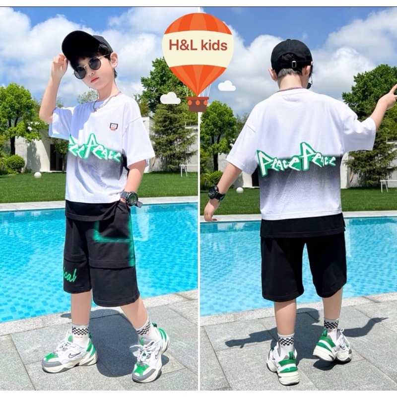 Bộ bé trai Peace size cồ