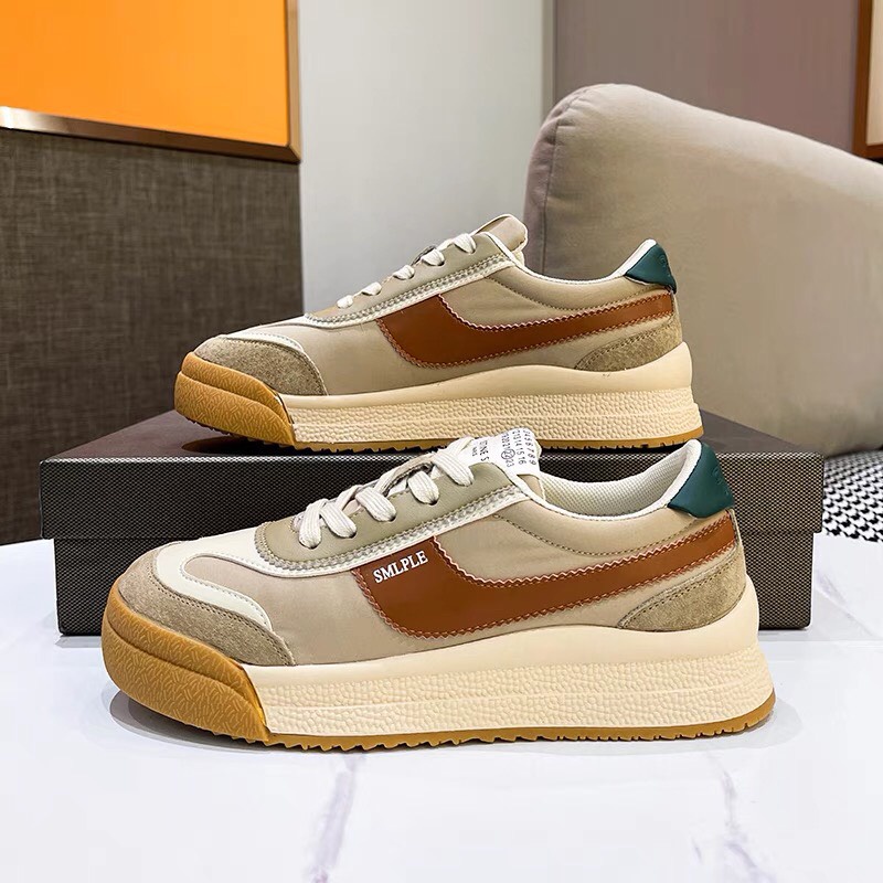 Giầy thể thao nữ da lộn SIMPLE mix mầu siêu tinh tế