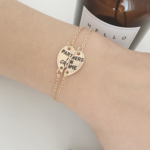 [AH28]LẮC TAY 2 NỬA TRÁI TIM SIÊU DỄ THƯƠNG