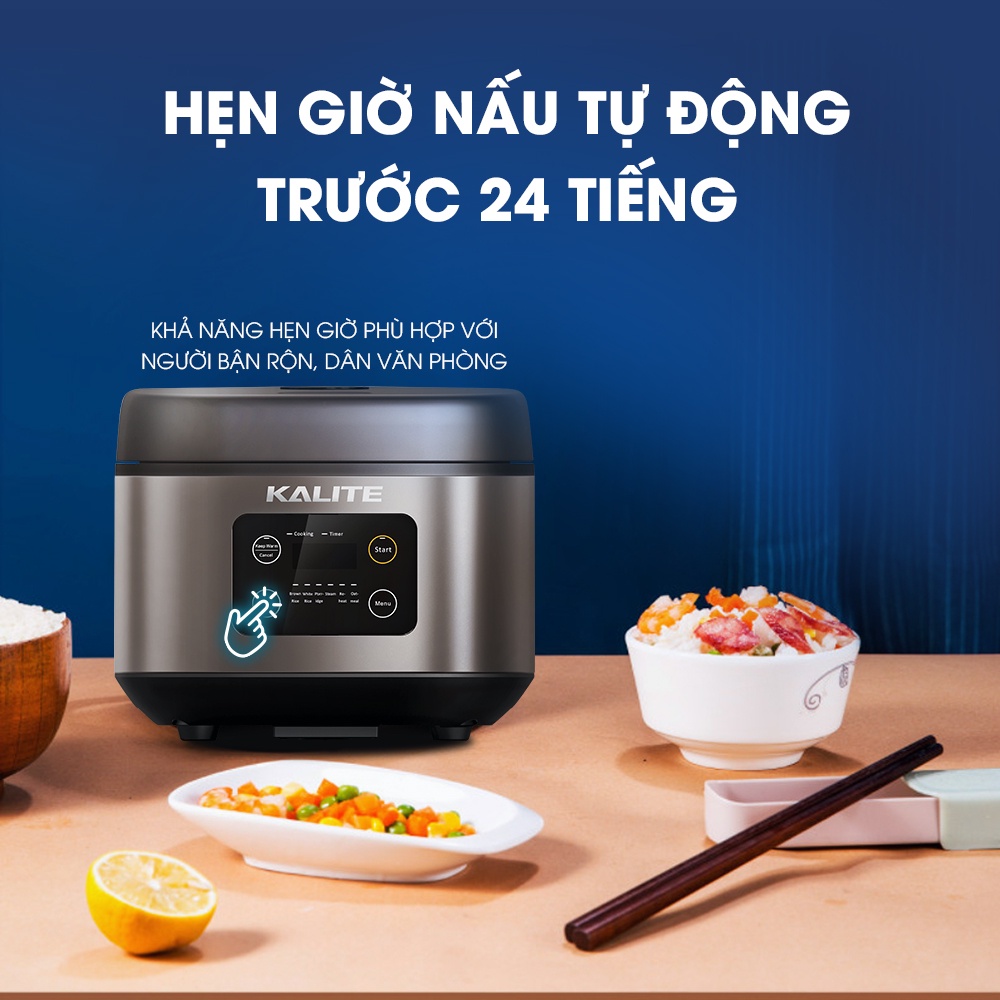 Nồi cơm điện tử đa năng Kalite KL 620 1.8L, công suất 860W | Bảng điều khiển tiếng Việt | Bảo hành chính hãng 12 tháng