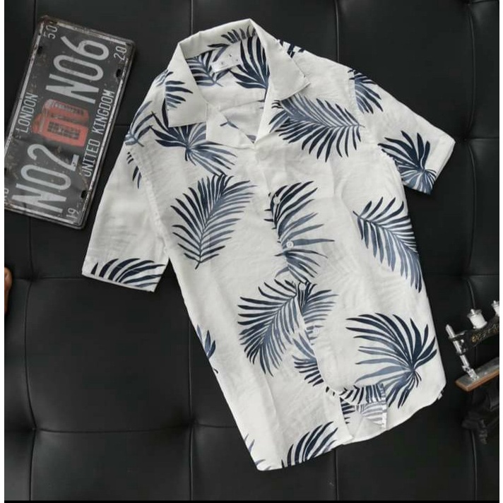Áo Sơ Mi Ngắn Tay Họa Tiết Đi Biển Mùa Hè Cuban Shirt Vải Đũi Hoa Cao Cấp 50-78kg