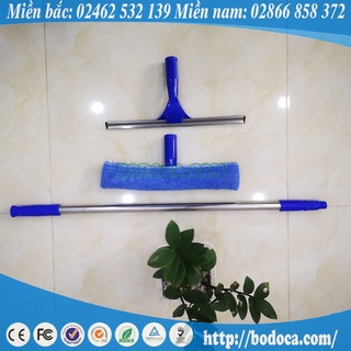 Bộ dụng cụ lau kính nối dài 1m2 tay gạt kính 35cm
