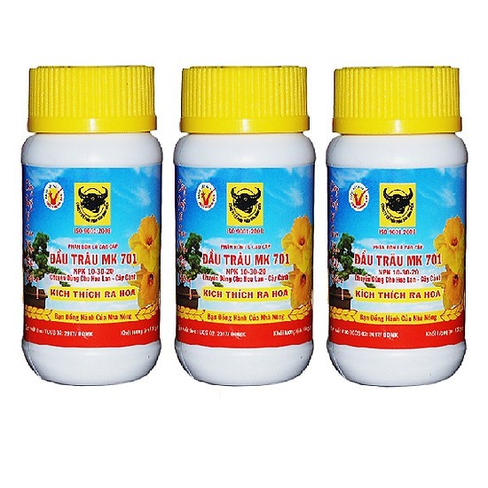 Phân bón lá Đầu Trâu NPK 701 chuyên hoa kiểng - Hũ 100gr - HGM