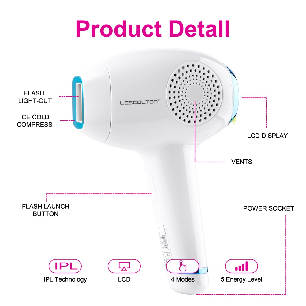 Máy Tẩy Lông T011C Lescoton IPL Laser Dành Cho Nữ