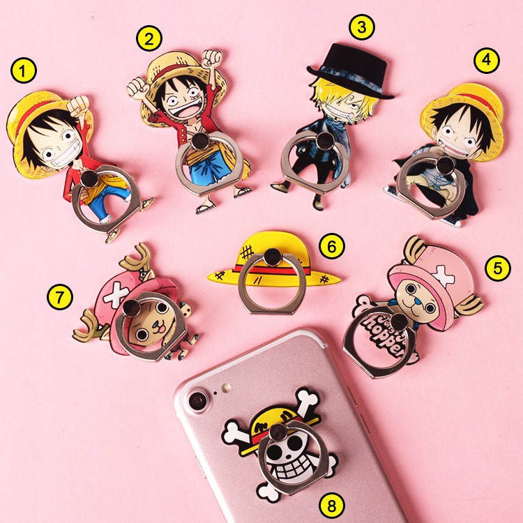 [Loại xịn] Iring Giá Đỡ Điện Thoại Hình Chiếc Nhẫn Hoạt Hình One Piece Bám Siêu Chắc Full Hộp | BigBuy360 - bigbuy360.vn