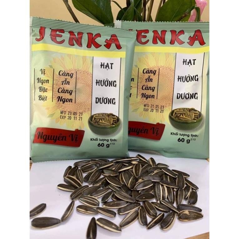 Combo 10 gói Hạt Hướng Dương JENKA Vị Mộc Nguyên bản / Vị Dừa gói 60g THƠM BÙI NGẬY ĐỈNH CHÓP LUÔN