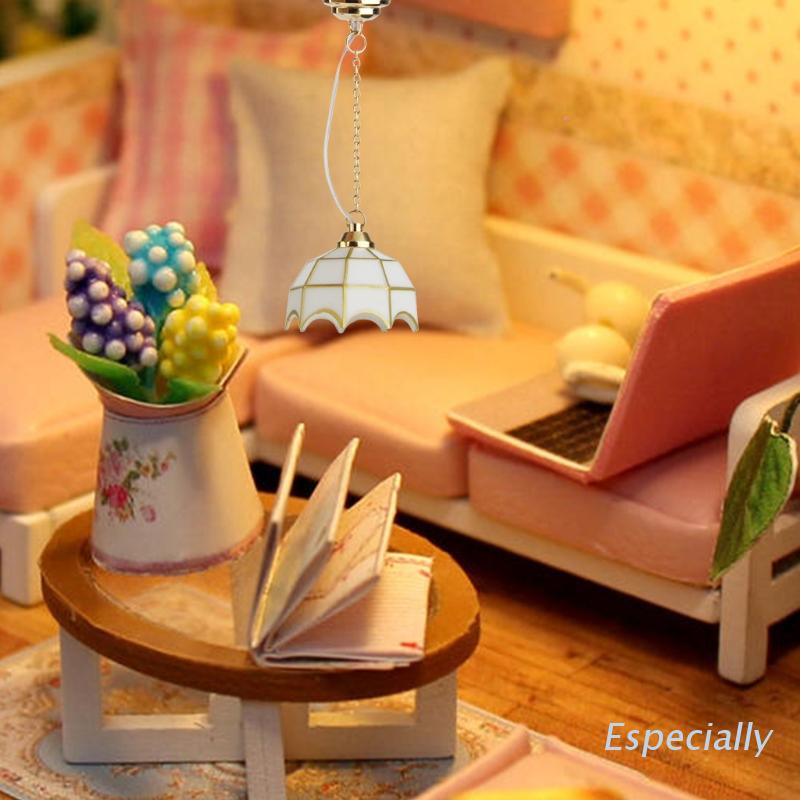 ESP 1:12 Dollhouse Miniature Furniture 12V Ceiling Lamp Model Decoration Accessories