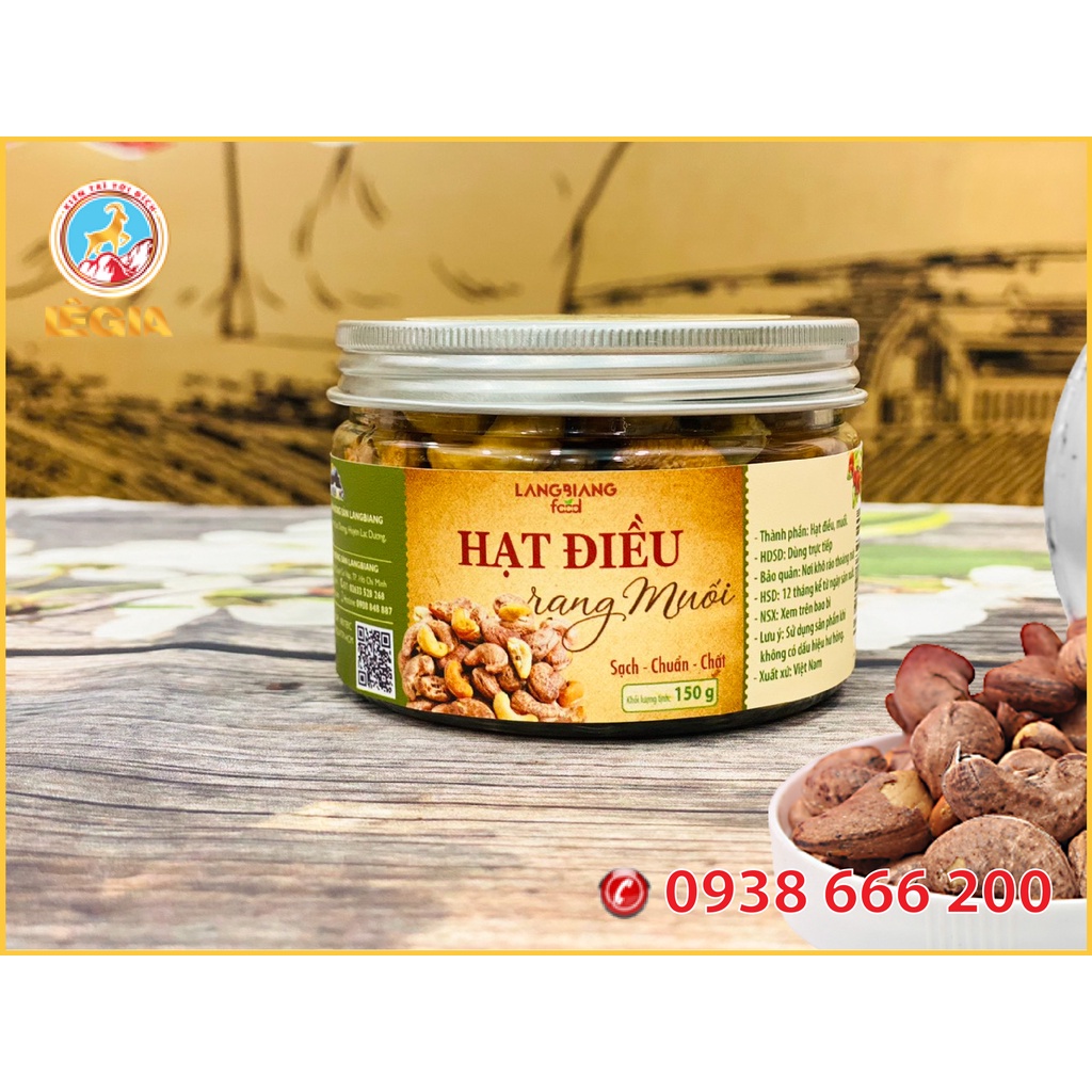 HẠT ĐIỀU RANG MUỐI ỚT LANGBIANG FOOD 150G