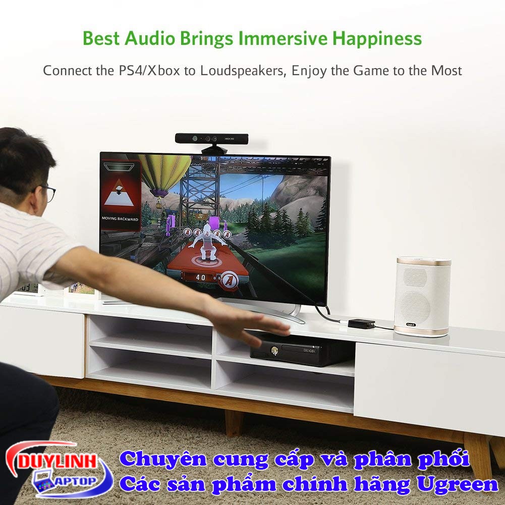 Bộ Chuyển đổi Optical Audio Quang + Coaxial Ra AV + Audio 3.5mm dành cho smart Tivi 2k 4k Ugreen