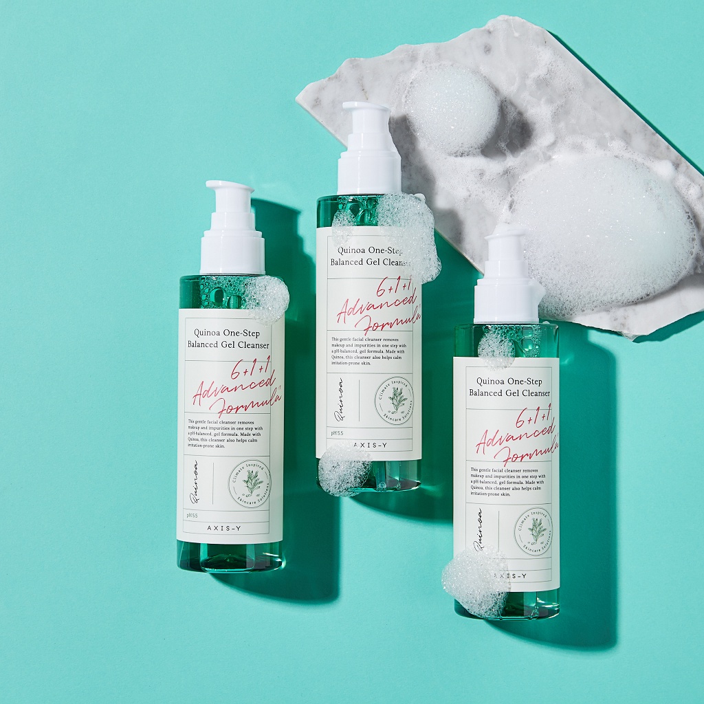 Axis-Y Sữa rửa mặt làm sạch và cấp ẩm Quinoa One-Step Balanced Gel Cleanser 180ml