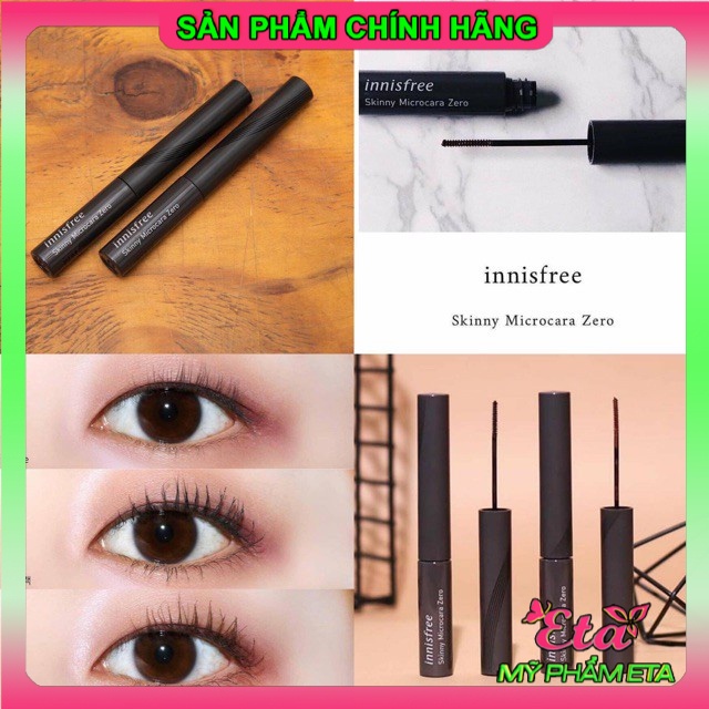 Mascara chuốt mi cao cấp INNISFREE SKINNY chống nước làm dày và dài mi hiệu quả
