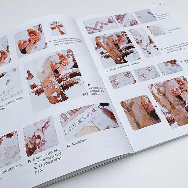 Artbook dạy vẽ màu nước thiếu nữ phong cách Nhật